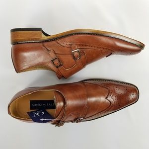 Gino Vitale Men's Monk Strap Brogue Dress Size 12